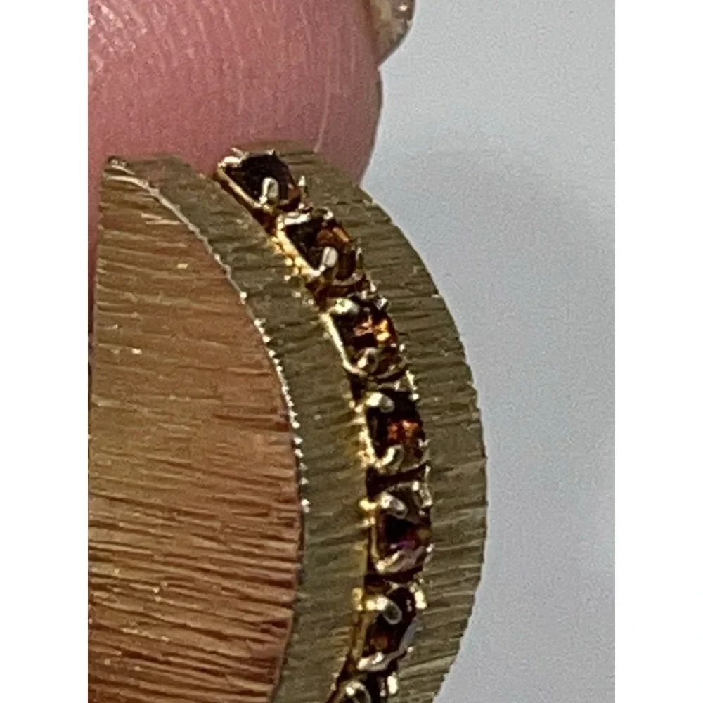 Sarah‎ Coventry ?   Rhinestone Cufflinks and Tie Clip Brushed Gold 3pc